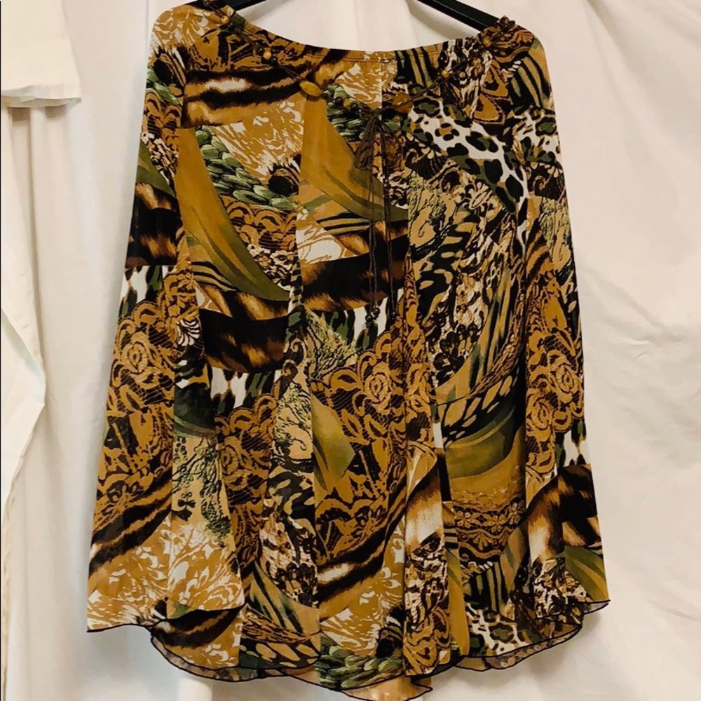 LEOPARD MIDI SKIRT